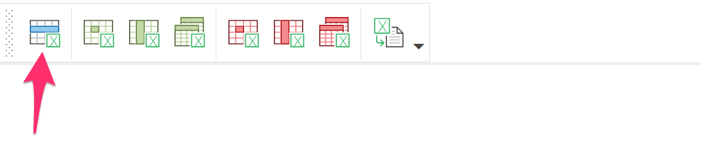 Export the data of the selected subject to Microsoft Excel