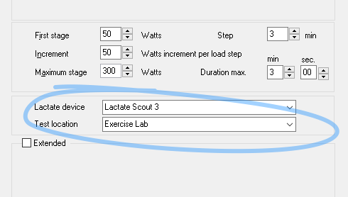New database fields to characterize test settings